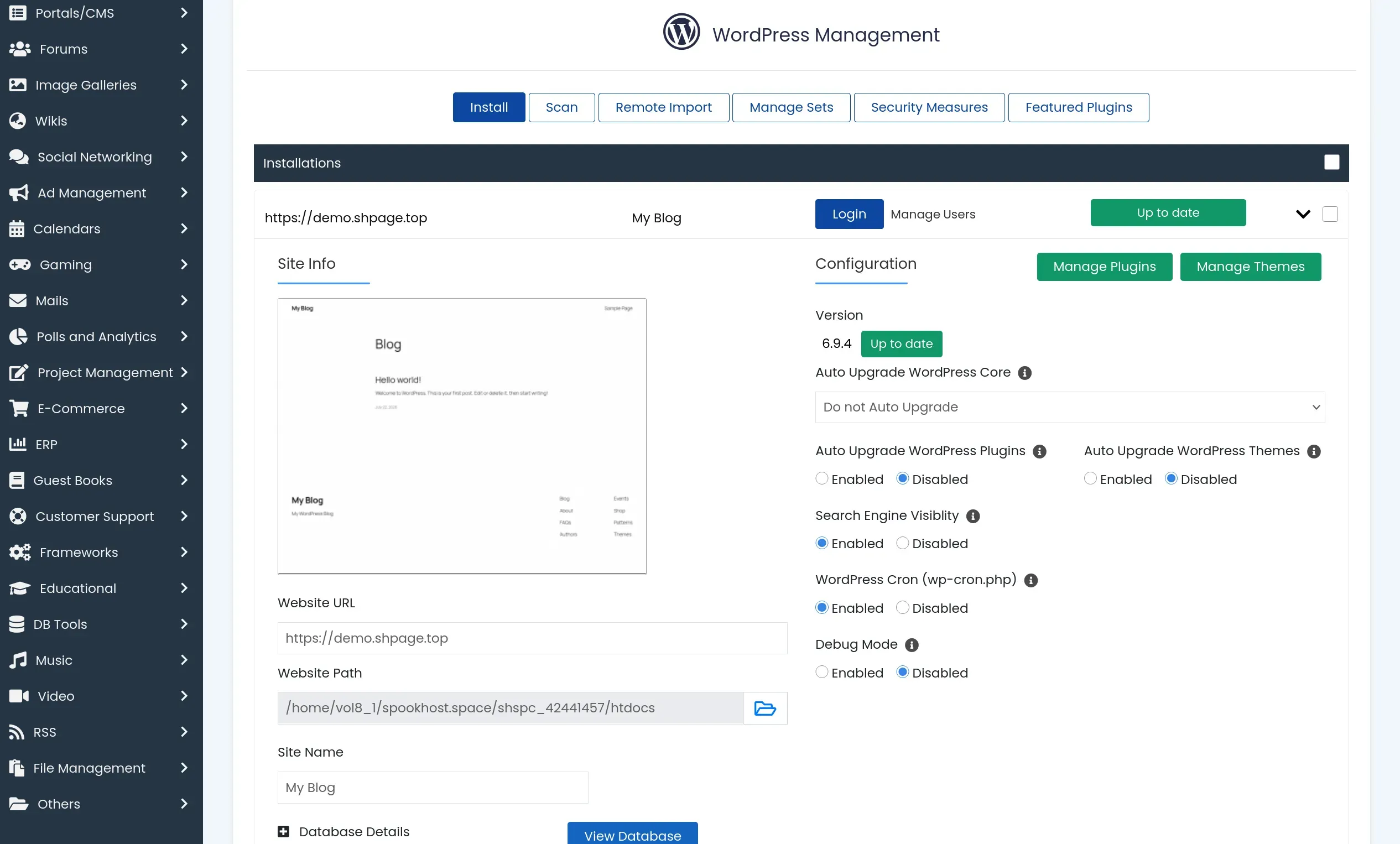 WordPress Manager